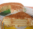 Торт из печенья с творогом и сгущенкой без выпечки