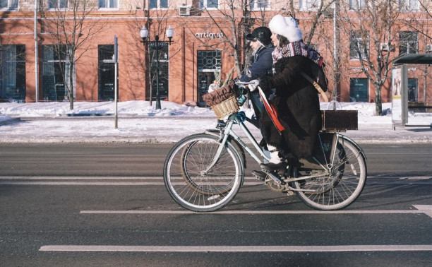 Русские не боятся мороза: московский велопарад прошел при -30 градусах