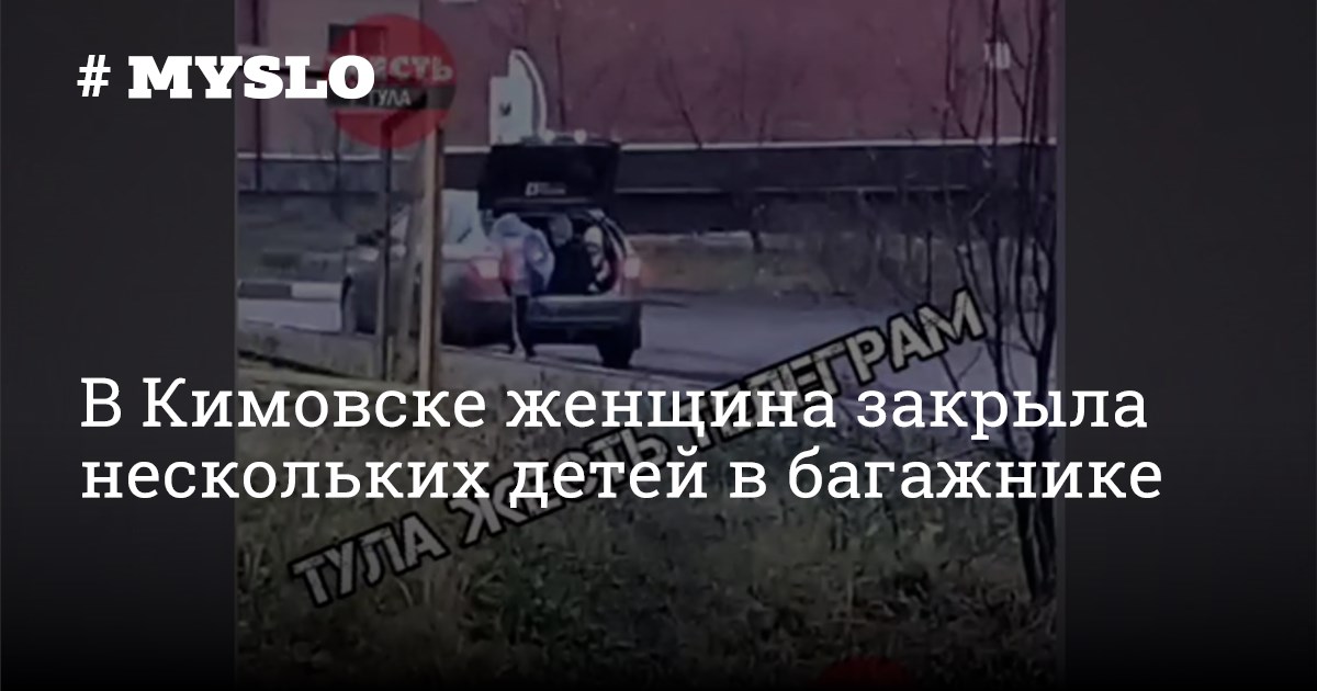 В Кимовске женщина закрыла нескольких детей в багажнике - Новости Тулы ...