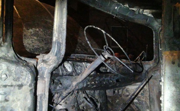 В Богородицком районе сгорел брошенный грузовик