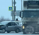 На трассе М-2 «Крым» в Туле пробка из-за ДТП с легковушкой и грузовиком