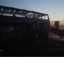 В Богородицком районе сгорел автобус с «челноками»