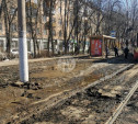 В Туле на пр. Ленина трамвай «вспахал» асфальт