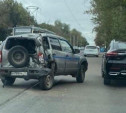 В Туле на ул. Тимирязева трамвай врезался в Chevrolet