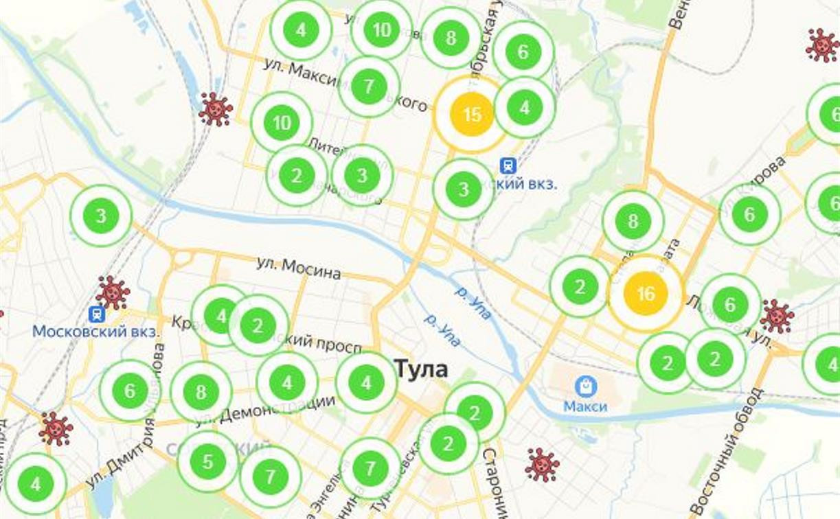 По каким адресам в Туле и области есть коронавирус: интерактивная карта
