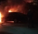 Ночью в Туле на ул. Пузакова сгорела «Тойота»: видео