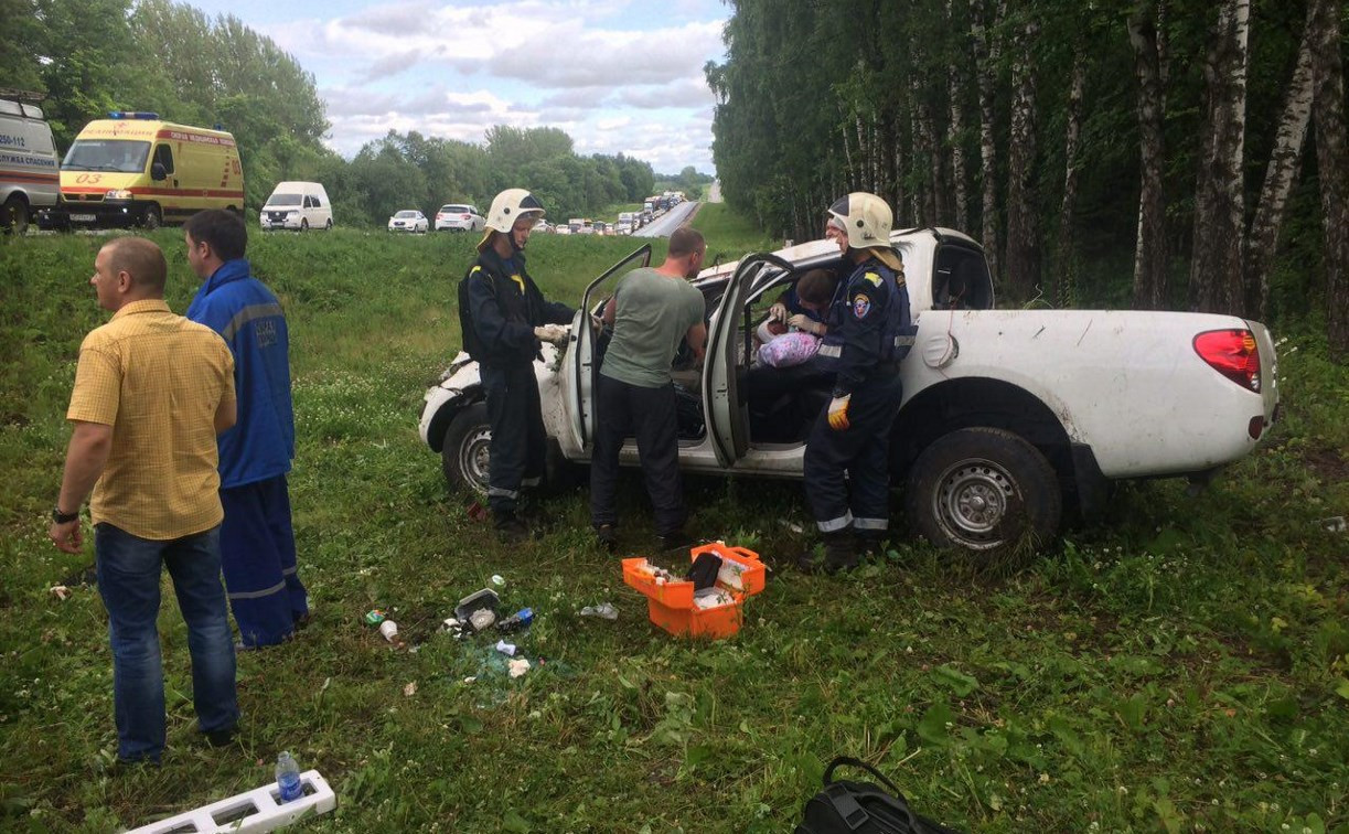 В аварии на трассе «Крым» пострадали пять человек. Фото