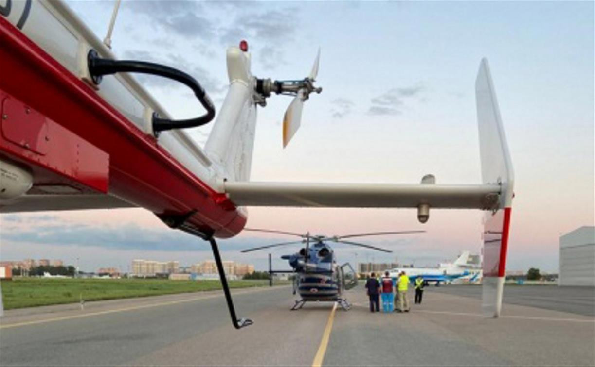 16-летнего парня с травмой позвоночника доставили на вертолете из Тулы в Москву