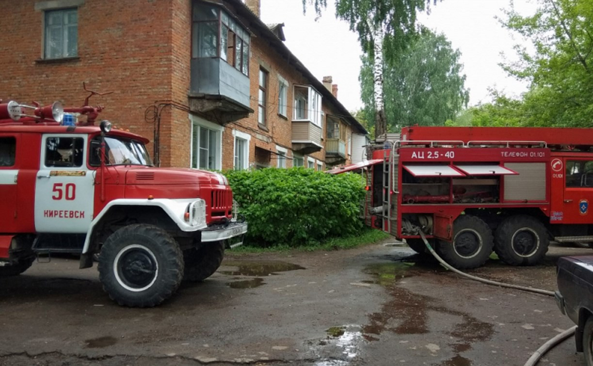 Во время пожара в Киреевске погиб пенсионер
