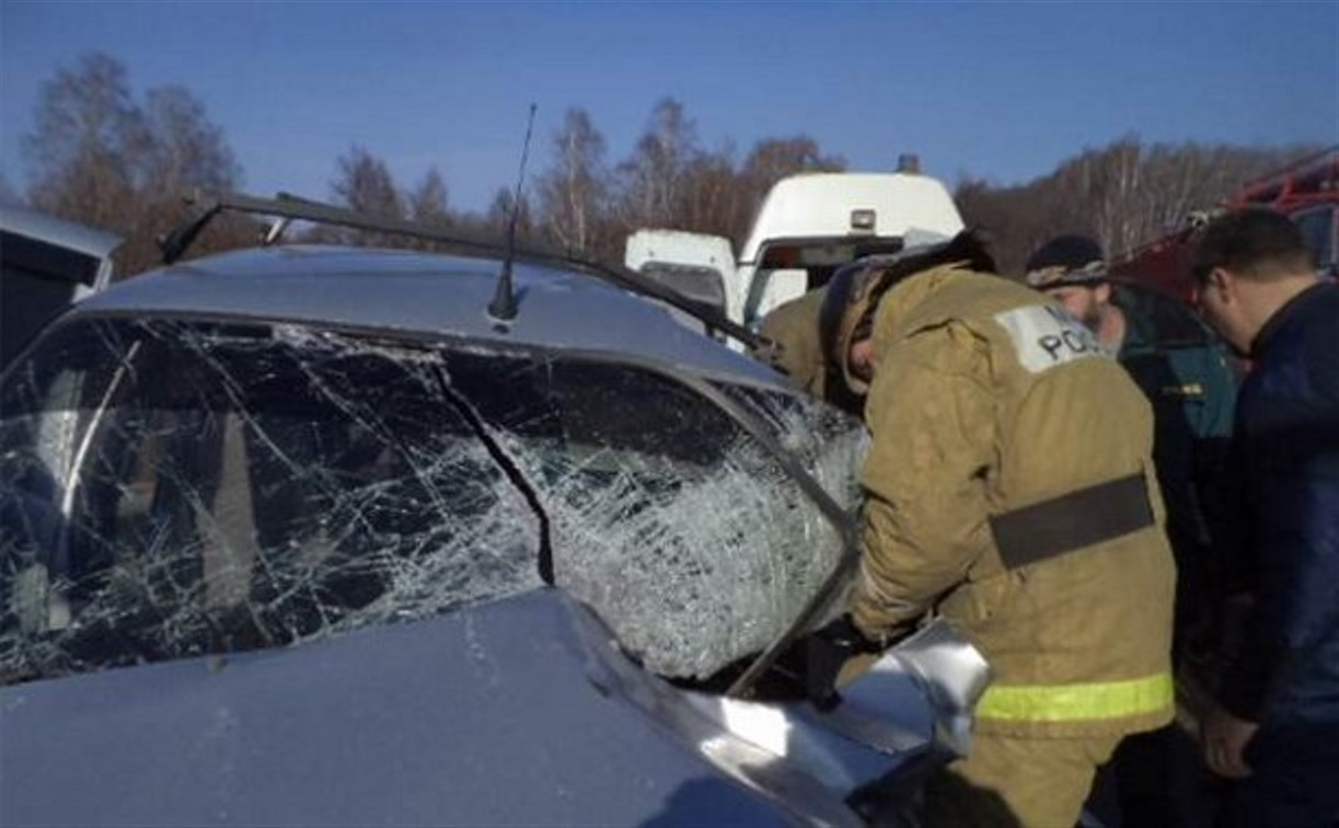 В Алексинском районе в аварии с тремя автомобилями пострадал мужчина