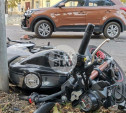 На улице Пушкинской в Туле пострадал мотоциклист