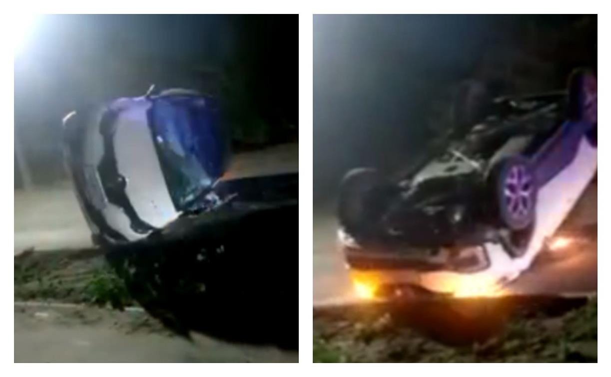 В Тульской области пьяный водитель опрокинулся на Renault