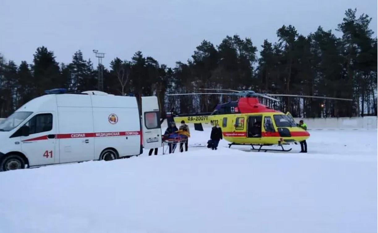 В Тульской области 8-летний мальчик получил травму позвоночника, катаясь на ледянке