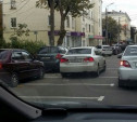 Проектировщик допустил ошибку при нанесении разметки для парковки на ул. Льва Толстого