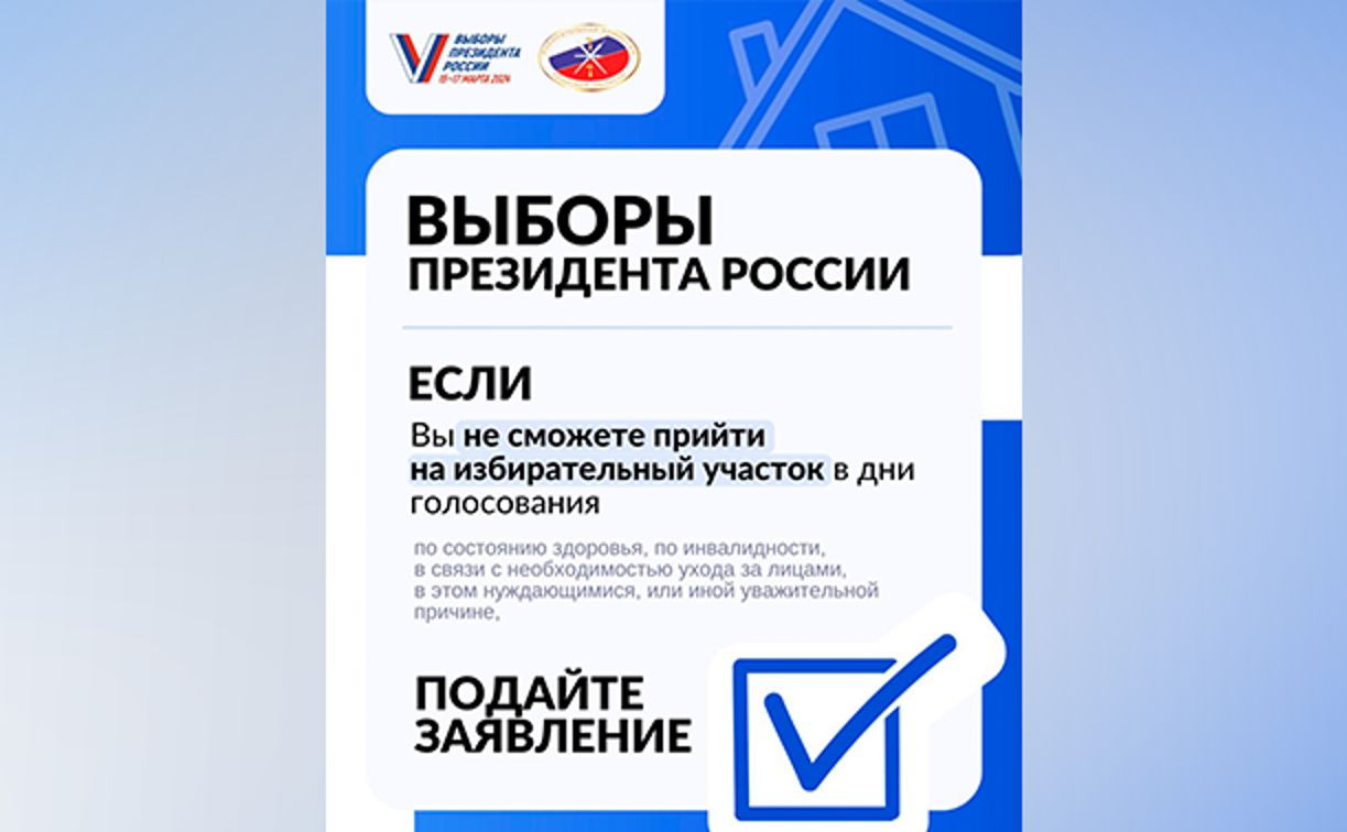 В Тульской области стартовала подача заявлений о голосовании на выборах Президента России на дому