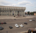 Въезд на парковку на площади Ленина со стороны Советской запретили