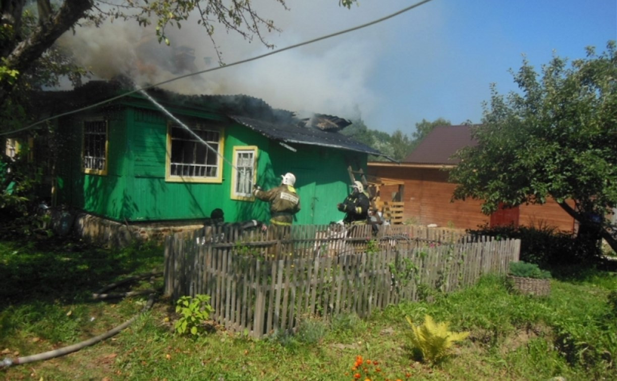 В Алексине пожар в жилом доме тушили 12 человек
