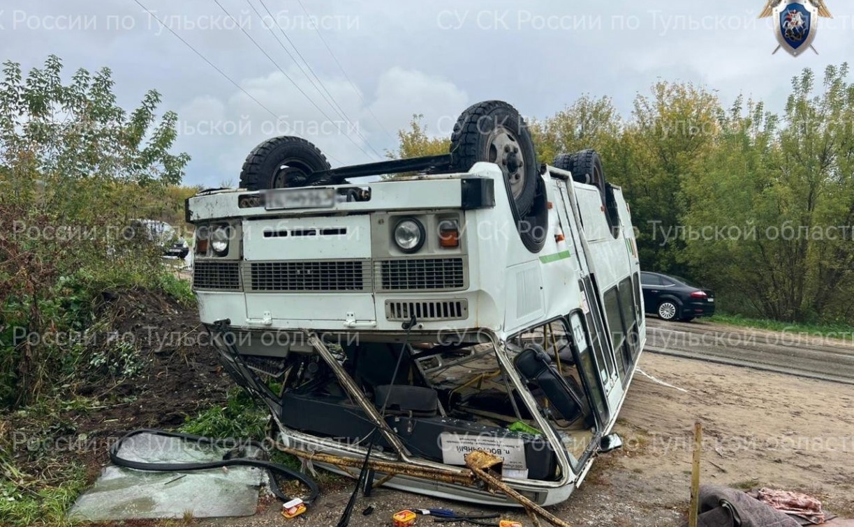 ПАЗ с пассажирами перевернулся в Ефремове: Бастрыкин затребовал доклад о ходе расследования