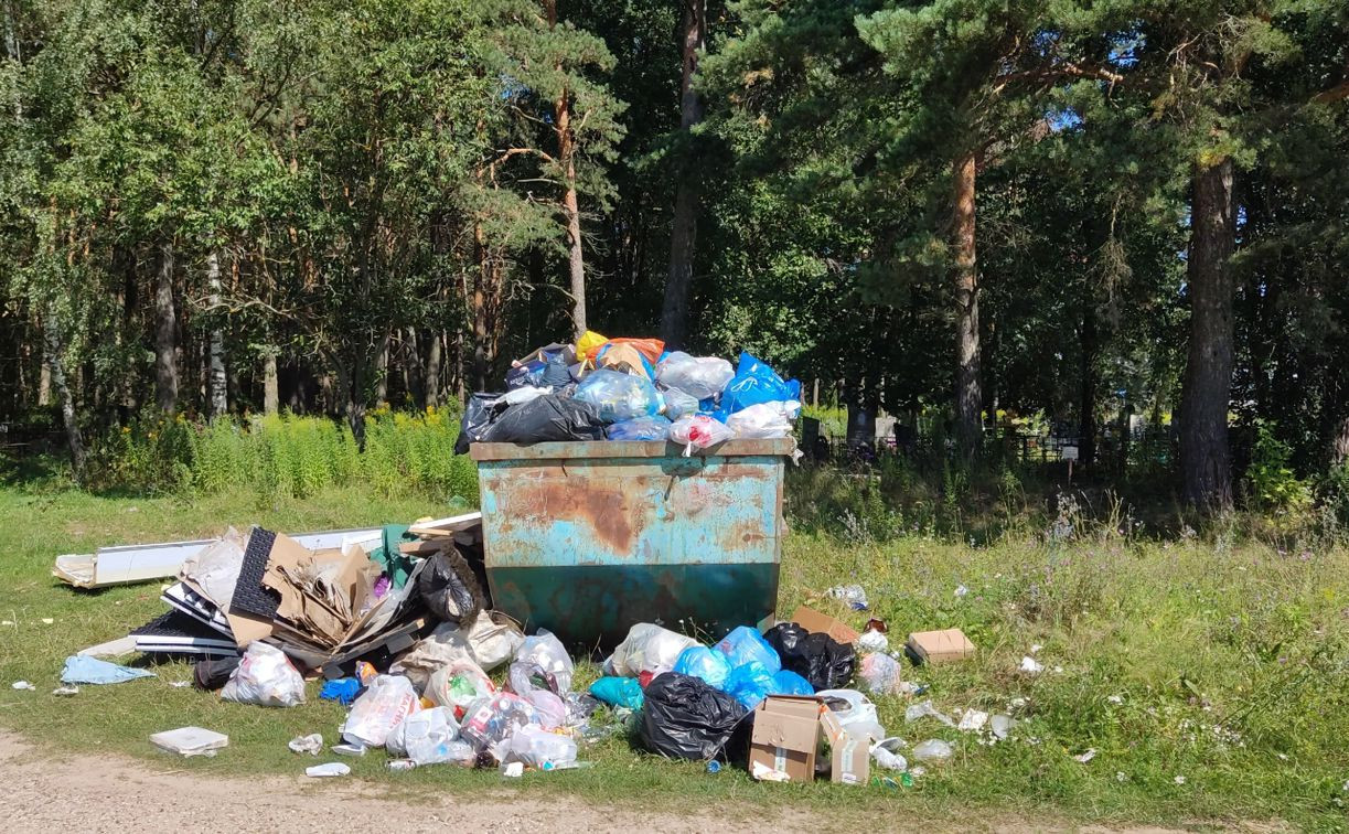 В Бунырево жители жалуются на кучу мусора возле кладбища