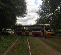 В Туле на ул. Кирова трамвай сошел с рельсов