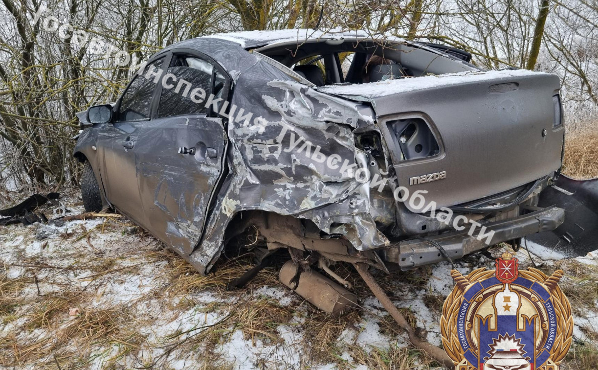 В Узловском районе молодой водитель на Mazda едва не угробил свою 12-летнюю пассажирку