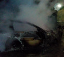 В Туле ночью сгорел автомобиль «Мерседес»