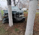 В Туле BMW влетел в дерево: пострадал водитель