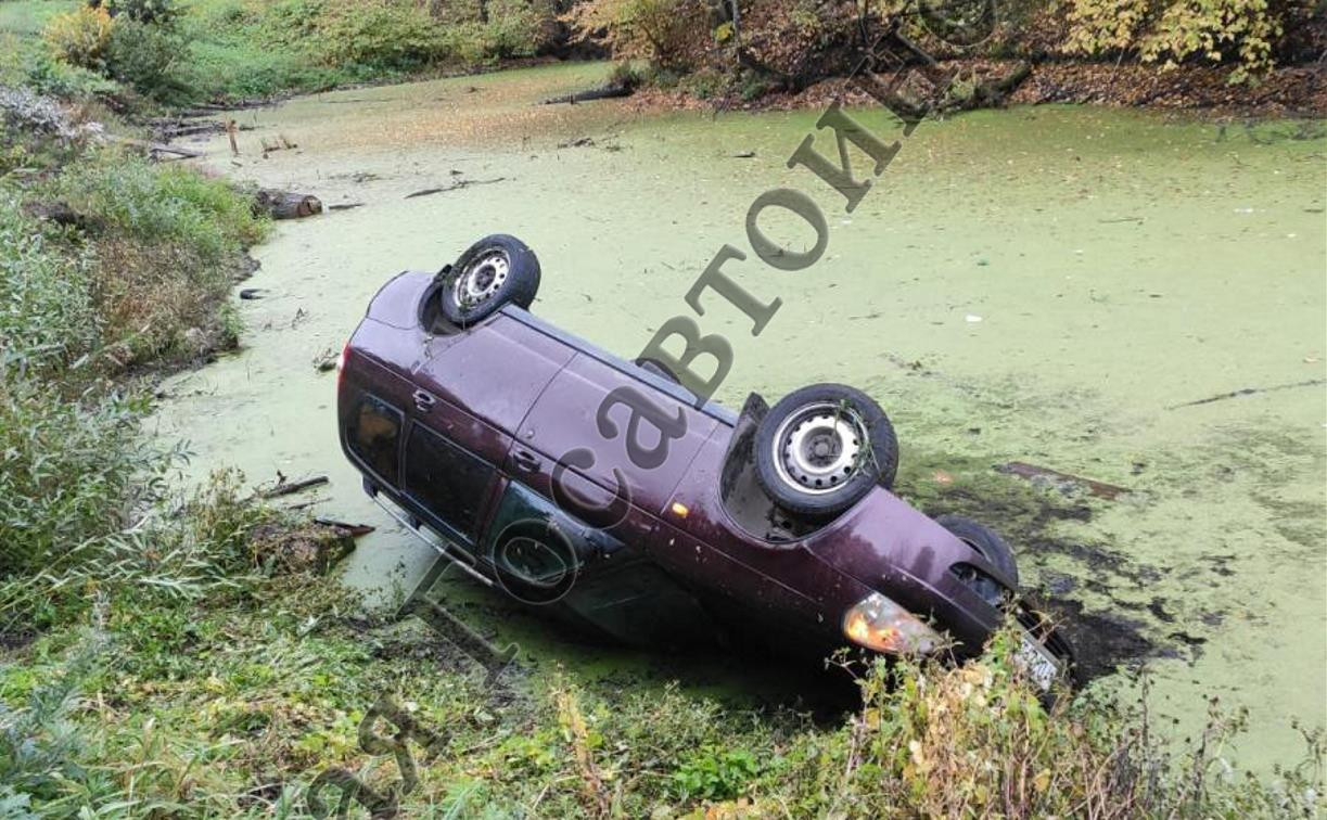 В Тульской области Lada опрокинулась в реку: водитель погиб