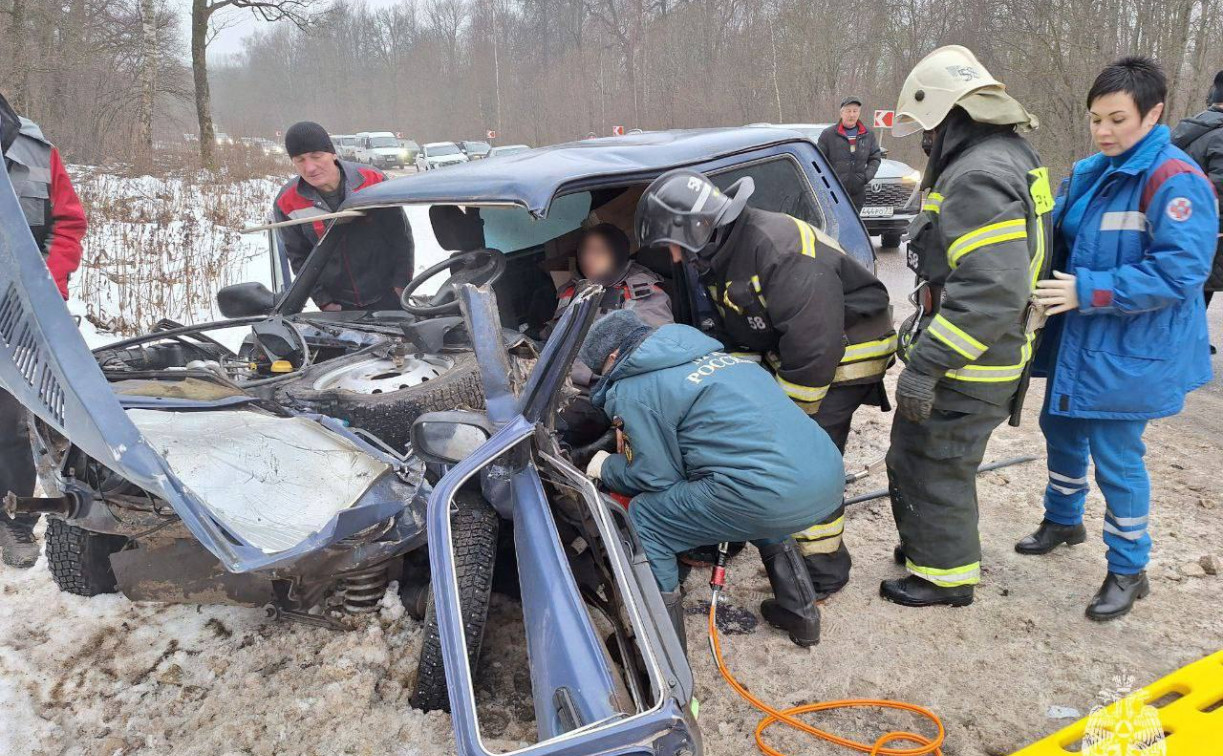 Восемь человек пострадали в ДТП с пассажирским автобусом в Тульской области