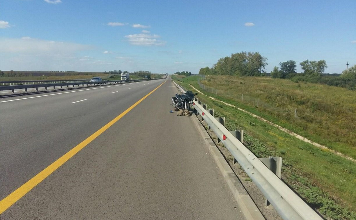 В аварии на М4 пострадал мотоциклист