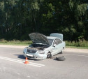 Из-за ДТП на Новомосковском шоссе образовалась автомобильная пробка