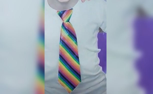 Житель Новомосковска принял галстук на рекламном баннере за флаг ЛГБТ*