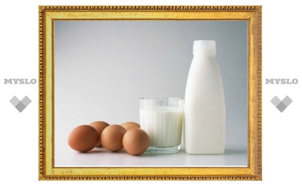 В Тульской области снизились показатели производства молока и яиц.
