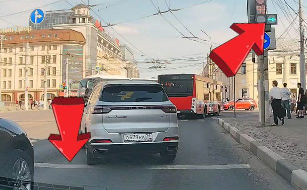 На ул. Советской встретили очень спешащего водителя