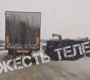 На автодороге Тула — Новомосковск опрокинулся большегруз