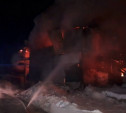 Ночью в Туле сгорел гараж с автомобилем внутри