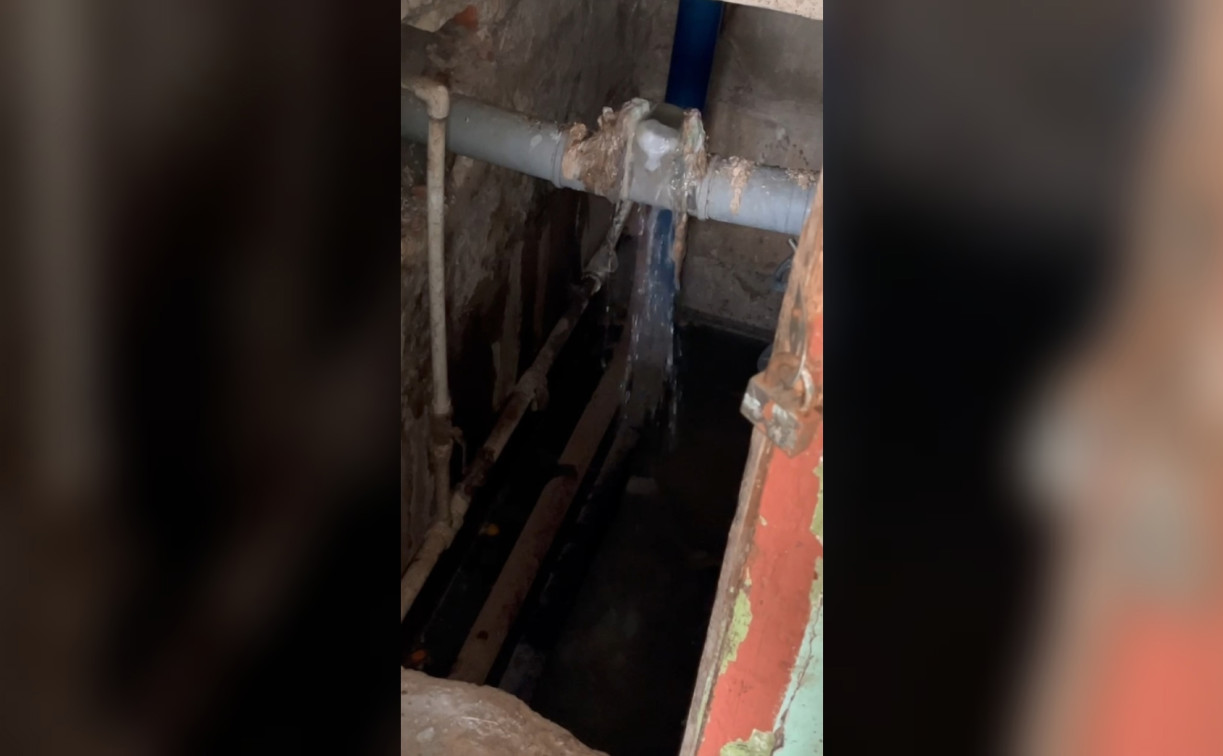 Подвал пятиэтажки на ул. Дмитрия Ульянова в Туле две недели утопает в отходах