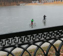 В Богородицке мальчишки катались по тонкому льду на велосипедах