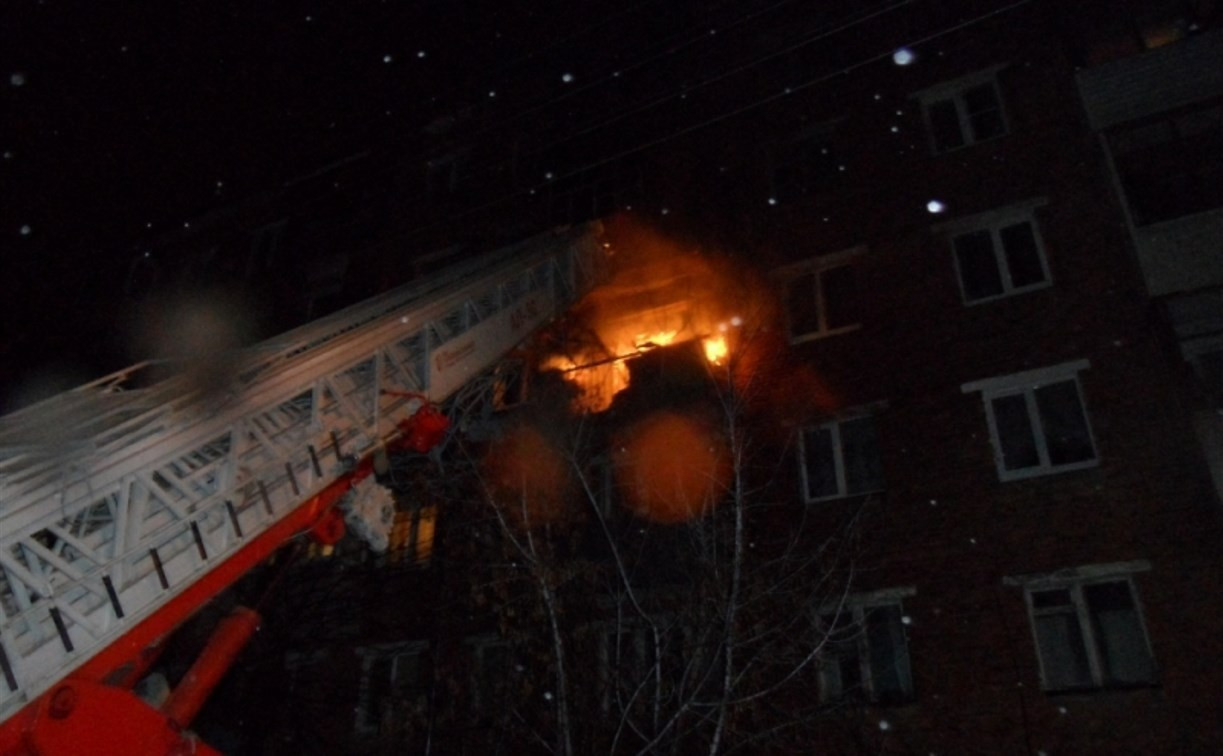 Ночью в Туле сгорела квартира в доме на ул. Гагарина