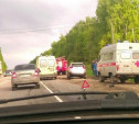На Новомосковском шоссе сбили мотоциклиста
