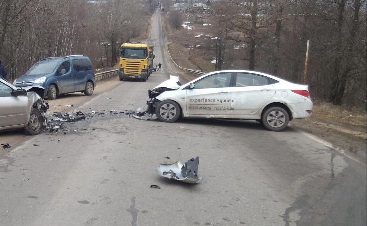В аварии под Тулой пострадали двое водителей
