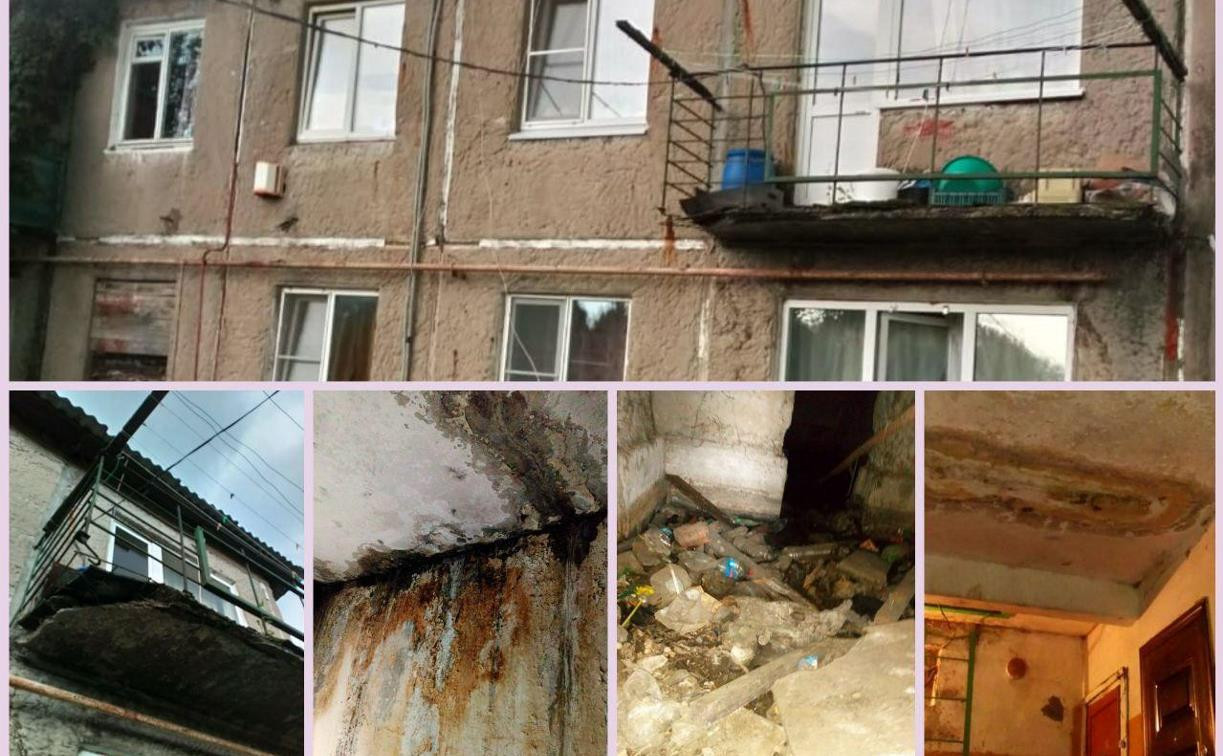 Горы мусора, грибок и аварийные балконы: под Ясногорском рушится многоквартирный дом