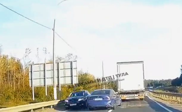 Под Тулой водитель BMW едва не устроил лобовую аварию