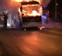 В Москве сгорел автобус из Тульской области