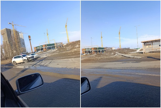 В Туле на Новомосковском шоссе иномарка снесла столб 