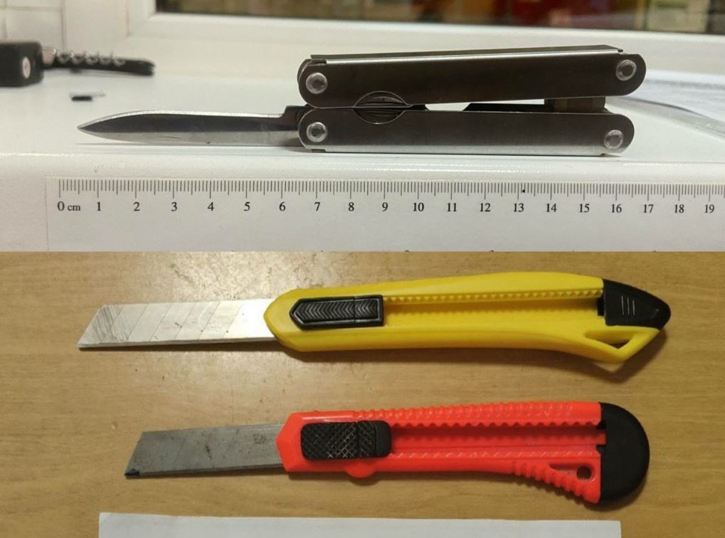 За неделю жители Тульской области дважды пытались пронести в суды ножи