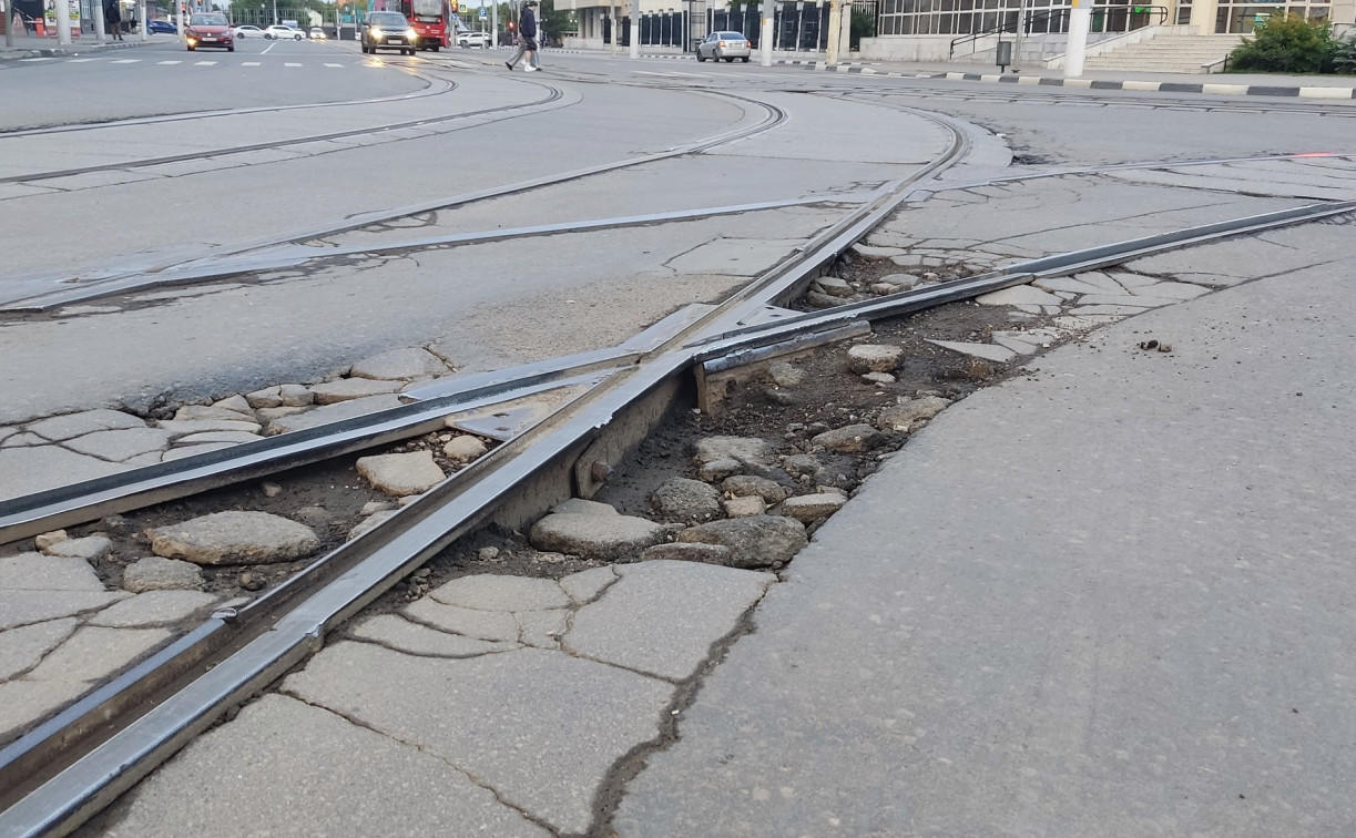 Трамвайные пути на Советской превратились в «убийственную ловушку» для автомобилистов