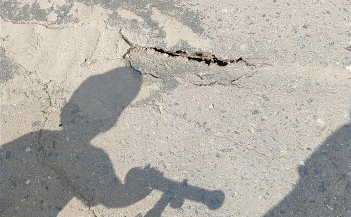 Тулячка: «Пешеходная часть Зареченского моста в ужасном состоянии – страшно ходить»