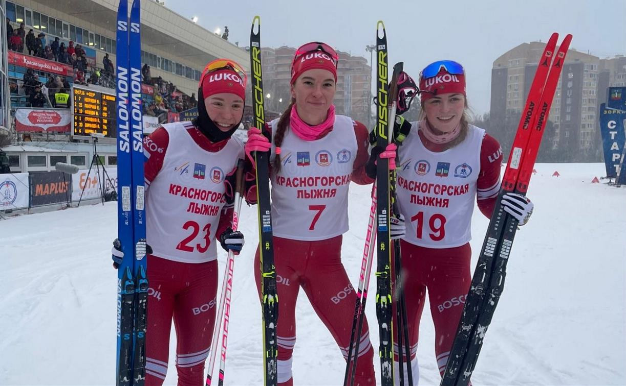 Тульская лыжница Анастасия Фалеева завоевала серебро и бронзу на этапе Кубка России