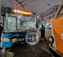 На ул. Советской в Туле столкнулись служебный трамвай и автобус